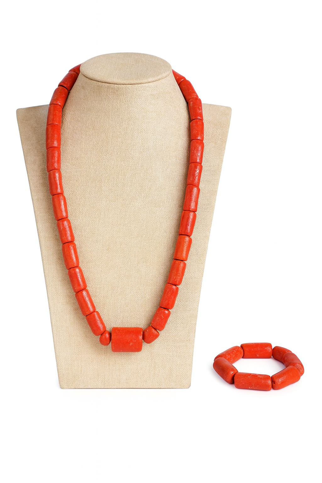 Red Traditional Necklace + Hand Bead