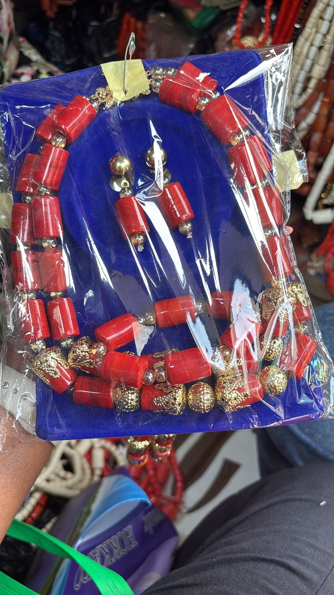 Women Red Traditional Bead Set